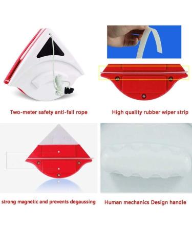 Magnetic Double-Sided Glass Cleaner Window Cleaner Glider Cleaning Brush Equipment Glass Wiper for 0.5-1 Inch Double Glass - Buy Online on GoSupps.com