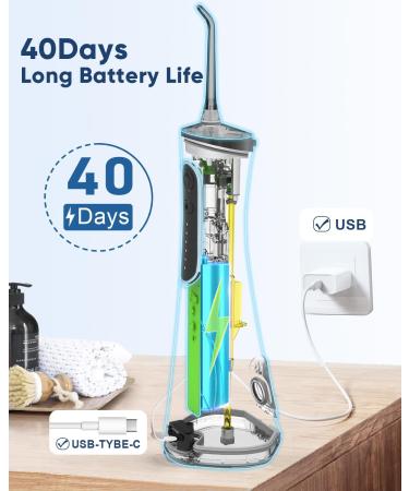 MySmile Water Dental Flosser - Cordless Oral Irrigator with 5 Cleaning Modes | 4 Replaceable Jet Tips | USB Rechargeable | IPX7 Waterproof - Teeth Cleaning Tool with PU Bag - Buy Online on GoSupps.com