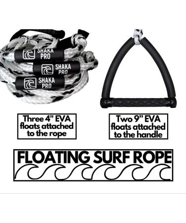 Adjustable 25ft Wakesurf Rope with 10ft Handle - White - Buy Online on GoSupps.com