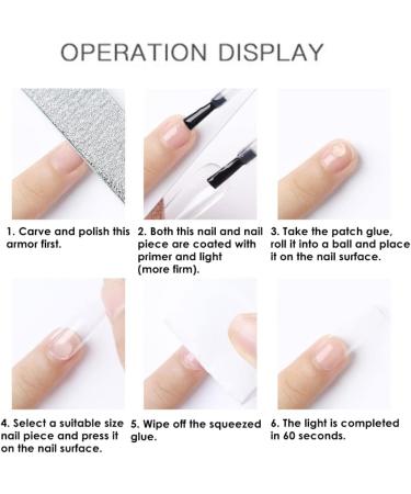 Nail Rhinestone Glue Press on Nails Tips Solid Patch Gel Glue Manicure Gel Glue 10g Brushes - Buy Online on GoSupps.com