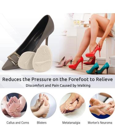 Ultimate Gel Medium-Footed Cushion Pads - 6 Pair Silicone Forefoot Protection for Diabetics Morton's Neuroma & Foot Pain Relief - Buy Online on GoSupps.com