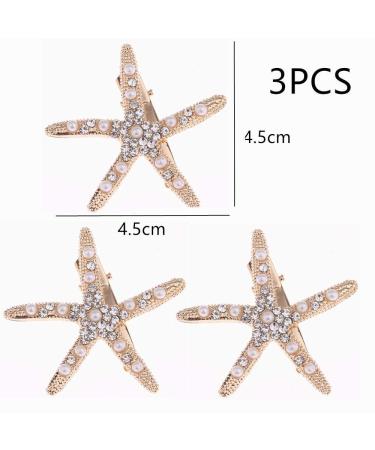 Exclusive 3-Piece Hair Clip Set with Pearls & Rhinestones | Elegant Headdresses & Hairpins for Women & Girls | Perfect Bridal & Flower Girl Accessories - Buy Online on GoSupps.com