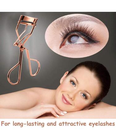 Professional Eyelash Pliers Set - Betoy Carbon Steel with 10 Replacement Rubber Bipads | Eyeline Pliers in Rose Gold & Silver - Buy Online on GoSupps.com