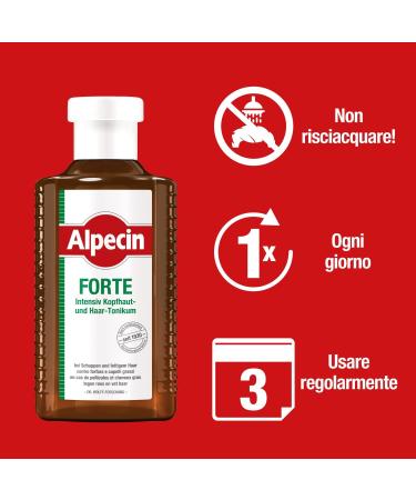 Alpecin FORTE 2 x 200 ml - Le tonique contre les pellicules et la chute des cheveux commun - Buy Online on GoSupps.com