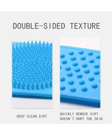 Silicone Back Scrubber for Shower - Exfoliating Bath Body Brush with Handle - Pink - Buy Online on GoSupps.com