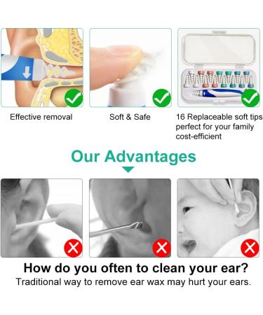 Q-Grips Earwax Remover Kit - Silicone Ear Cleaner Tool with 16 Replacement Tips - Safe, Reusable, and Pain-Free Spiral Q Twist Design for Adults and Kids - Buy Online on GoSupps.com