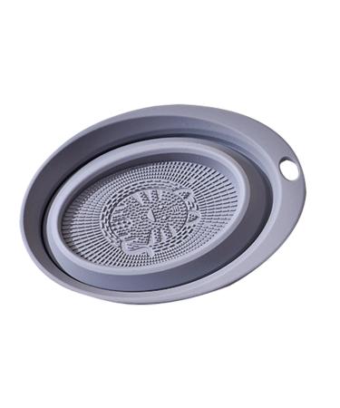 Silicone Brush Cleaning Pad - Silicone Mat for Makeup Brush Washing Portable Makeup Brush Cleaner Washing Tools for Brushes and Makeup Eggs Grey