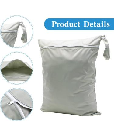 2 Pack Waterproof Wet Bags for Babies | Washable & Reusable Diaper Pouches | Ideal for Swimming, Travel, Gym & Beach | Grey - Buy Online on GoSupps.com