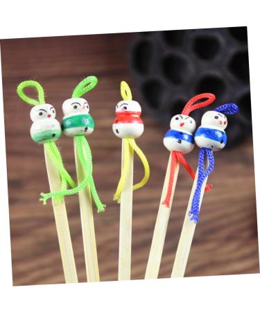 FRCOLOR 12pcs Cartoon Ear Wooden Handles for Ear Wax Removal Safe and Non-Toxic Random Color - Buy Online on GoSupps.com