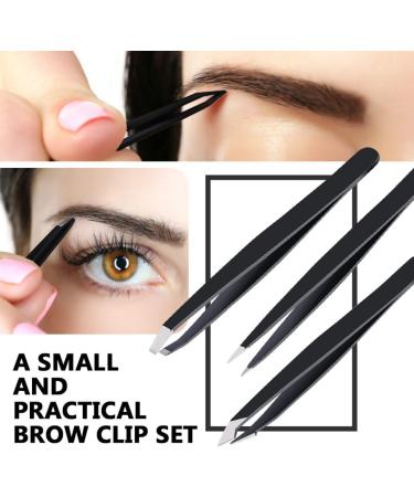 Precise Eyebrow Tweezers Set for Women and Men 3-in-1 1 Slant Tweezers + 1 Pointed Tweezers + 1 Pointed Slant Tweezers #-0921025 - Buy Online on GoSupps.com