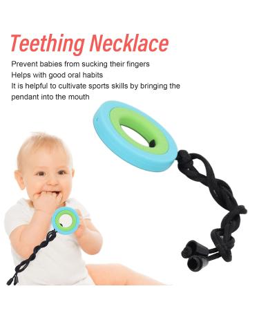 High Temperature Resistant Kids Sensory Chew Necklace | Safe Silicone for Daily Use (Light Blue) - Buy Online on GoSupps.com