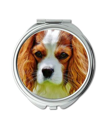 Mirror Travel Mirror Dog Cavalier King Charles Spaniel Funny Pet Animal02 Pocket Mirror portable mirror