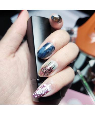 Nail Art Stamping Plates Set - Cat Easter & Flower Designs | Silicone Manicure Stamper & Scraper | Perfect Gift for Women - Style 7 - Buy Online on GoSupps.com