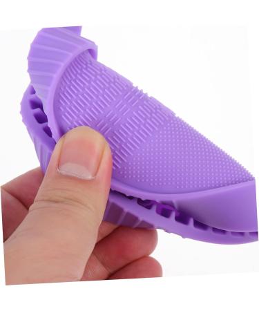 Angoily Makeup Brush Cleaning Pad Makeup Brush Cleaning Tool Limpiador De Brochas De Maquillaje Heart Brush Cleaner Pad Makeup Pallete Eye Shadow Brush Silica Gel Purple Foldable - Buy Online on GoSupps.com