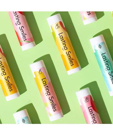 Lasting Smiles Organic All Natural Lip Balm for Severely Dry & Chapped Lips - Fruity Chapstick Kit with Vitamin E - Variety 4 Pack - Buy Online on GoSupps.com