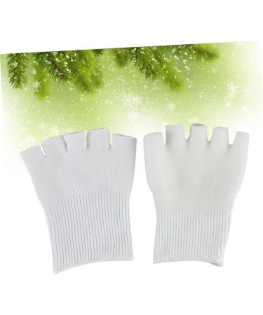IWOWHERO 1 Pair Big Toe Separators Gel Fingerless Gloves Bunion Splints Pad Bunion Straightener Toe Spacers Toe Spreader Heel Sleeves for Cracked Heels White Sock Thumb - Buy Online on GoSupps.com