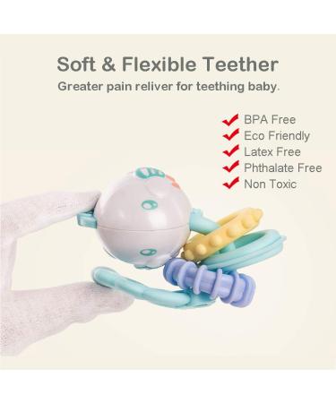 WISHTIME Baby Rattles Teether Toy Set - 8 Piece Newborn Musical Toy Set for Early Education and Development | Perfect Christmas Gift for Infants - Buy Online on GoSupps.com