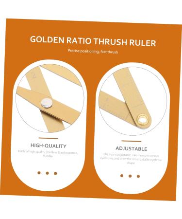 KALLORY 2 Pcs Second Generation Brow Shaping Kit Eyebrow Marker Ruler Eyebrow Drawing Tool Metal 25x5x0.6cmx2pcs Goldenx2pcs - Buy Online on GoSupps.com