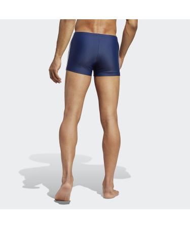 Adidas Men's Boxer Swim Trunks - Team Navy Blue & White | Shop Internationally - Size SM (D 5) - Buy Online on GoSupps.com