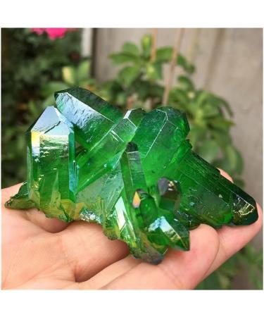 Stone Crafts Green Aura Crystal Cluster Angel Aura Titanium Quartz Crystal Stunning Rainbow Minerals ZJGIDTEM (Size : 120-150g) - Buy Online on GoSupps.com