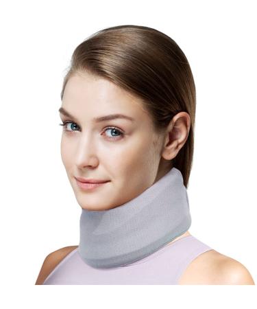 KITRDOOR Neck Brace Foam Cervical Collar Adjustable Soft Support for Sleeping Relieves Pain and Pressure fit Men Women Elderly (S) (L)
