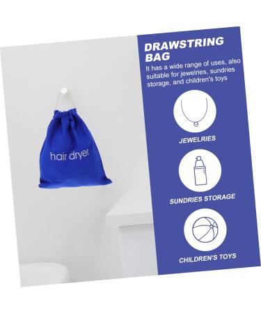 VINTORKY 1pc Hair Dryer Storage Bag Canvas Rucksack Blow Dryer Bag Drawstring Bag Black Backpack 33.00X30.00X0.50CM Blue - Buy Online on GoSupps.com