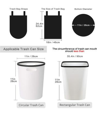 Fyy 4 Gallon Garbage Bags with Handles - 100 Count | Durable Waste Bags for Bathroom Kitchen Office | Black 46x62 cm | Eco-Friendly Shipping Worldwide - Buy Online on GoSupps.com