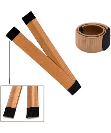 3 Pcs Fast Bun Maker Set - Easy Snap Doughnut Styling for Girls and Women in Champagne - French Twist Hair Fold Wrap Snap Band - Special Hair Bun Maker for Quick and Stylish Buns - Buy Online on GoSupps.com