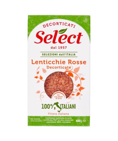 Italian Gourmet ER Select Lenticchie Roses Decorticate Peeled red lentils 100 Italian legumes Paper packaging of 400 g