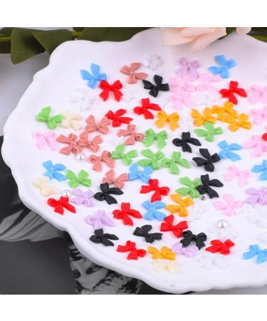 1000PCS 3D Colorful Bow Nail Charms & Gems - Flatback Pearls & Rhinestones for Nail Art | Cute DIY Decoration - Buy Online on GoSupps.com