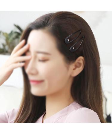 Black Metal Snap Hair Clips Set | Mini Slipproof Hair Clips for Kids - Perfect for Ponytails & Everyday Use - Buy Online on GoSupps.com