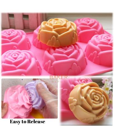 BAKER DEPOT 3 Pack Rose Silicone Mould - Handmade Soap, Flower Mousse Cake, Pudding Bakeware - DIY Valentine's Day Candle Tool - Buy Online on GoSupps.com