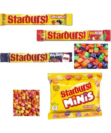 Starburst Original Fave Reds Very Berry Minis Original Fruit Chews 45g | Pick Any Your Favourite Flavour & Number of Packs - Buy Online on GoSupps.com
