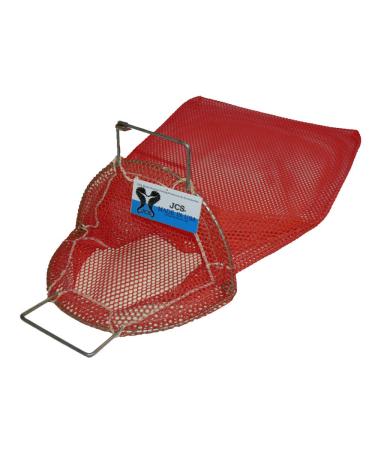 JCS Small Uncoated Galvanized Wire Handle Mesh Catch Bag, Approx. 15inch x 20inch, 7 Popular Colors Red