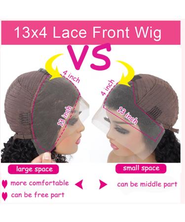 Curly Bob Human Hair Wig 10 Middle Part 13x4 Lace Front 150% Density - Pre Plucked HD Transparent Lace Frontal Wig for Black Women - Buy Online on GoSupps.com