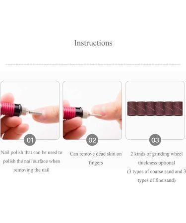 Electric Nail Drill Kit 6 in 1 Professional Nail Kit with File Portable Manicure Pedicure Nail Art File Drill Kit for Acrylic Nails Gels Nails Polishing Tools for Home and Salon-Black - Buy Online on GoSupps.com