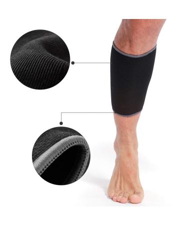 Neotech Care Calf Support Sleeve - Elastic & Breathable Knitted Fabric - Medium Compression - Black Colour (Size S 1 Pair) S (1 Pair) 2 - Buy Online on GoSupps.com