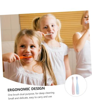 Frcolor 2-Pack Baby & Children's Toothbrush Set - Tongue Cleaners & Detergent - Safe Colorful Dental Care for Toddlers - Buy Online on GoSupps.com