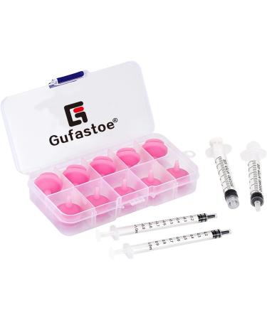 Gufastoe 10pcs Original and Mini Nipples with Syringes for Pets - Pink - Buy Online on GoSupps.com