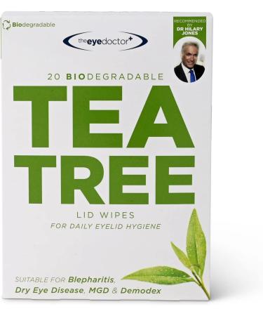 80x Tea Tree Eyelid Wipes - Biodegradable Dry Eye Relief for Blepharitis, MGD, Demodex - 80 Pack - Buy Online on GoSupps.com