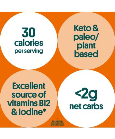 Organic White Cheddar Roasted Seaweed Sheets - Keto, Vegan, Gluten Free - 6 Count Pack - Buy Online on GoSupps.com