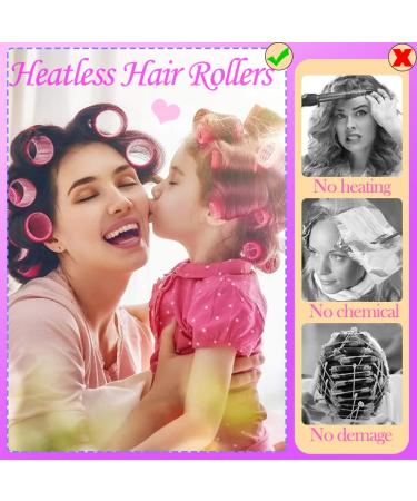 38 Pcs Self Grip Hair Rollers Set for Medium Short Hair | Heatless Hair Curlers for Women | Salon Styling Kit with Comb and Clips | Multicolor Rollers - 2.5/1.8/1.4in - Buy Online on GoSupps.com