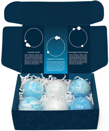 MAJESTIC PURE Bath Bombs Set of 6 - USA Made Fizzies with 100% Pure Essential Oils, Coconut Oil & Shea Butter for Luxury Bubble Bath & Spa Experience - Perfect Birthday & Mother's Day Gifts - Buy Online on GoSupps.com