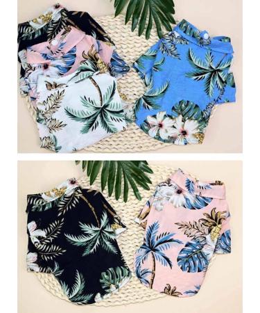 Buy Feiling 2 Pack Hawaiian Dog Shirts - Summer Beach T-Shirts for Small Dogs & Cats | Comfortable & Lightweight (A XS) - Buy Online on GoSupps.com