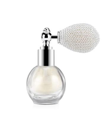 KYDA Highlighter Powder Spray, Glitter High Gloss Spray Shimmer Sparkle Powder Makeup Spray, for Face Body Cosmetic-Pearl White E-Pearl White