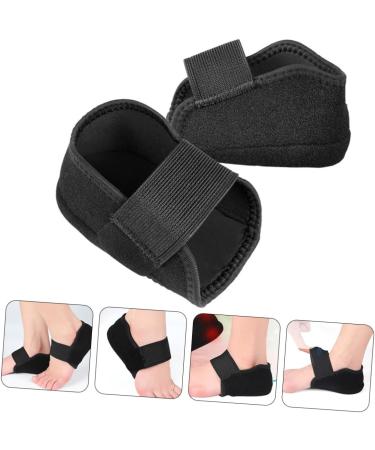 FRCOLOR Anti-Slip Heel Covers - Breathable Achilles Tendon Cushions & Protectors for Comfort | 1 Pair Heel Pads Black 12.8x8.2cm - Buy Online on GoSupps.com