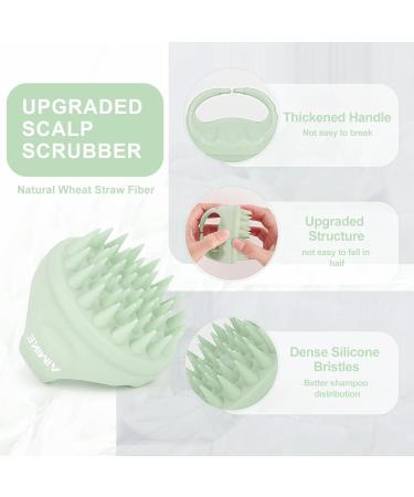 Buy Aimike Scalp Massage Brush - Soft Silicone Shampoo Brush for Hair Growth Dandruff Relief & Scalp Care | Green & Lilac Options - Buy Online on GoSupps.com