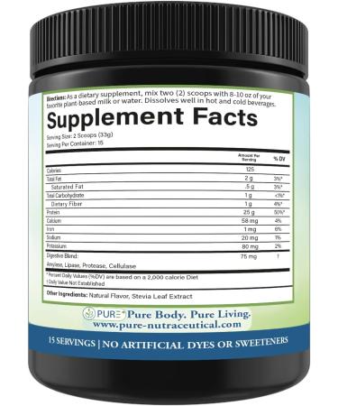 PURE Sport Vegan Protein 25g Premium Plant-Based Protein Powder Strawberries & Cream 15 Servings 33g per Serving 495 Grams Wellness Support Strawberry 1.09 Pound (Pack of 1) - Buy Online on GoSupps.com