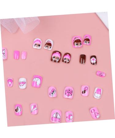 POPETPOP 2 Sets Kids False Nail Colorful Kids Nail Stickers Nail Art Decals Eco-friendly Nail Stickers Kids Art Fake Nail Cartoon Finished Nail Art Child - Buy Online on GoSupps.com