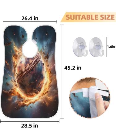 Sport Burning Ball Beard Bib Apron | Beard Hair Catcher for Men | Perfect Gift for Father's Day Anniversaries & Christmas | Includes 2 Suction Cups - Buy Online on GoSupps.com